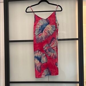 Floreat Red and Blue Slip Mini Dress